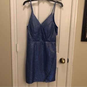 Blue sparkly dress. New with tags on.